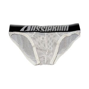 AussieBum Men’s White Mesh Briefs “Catch” Size Medium